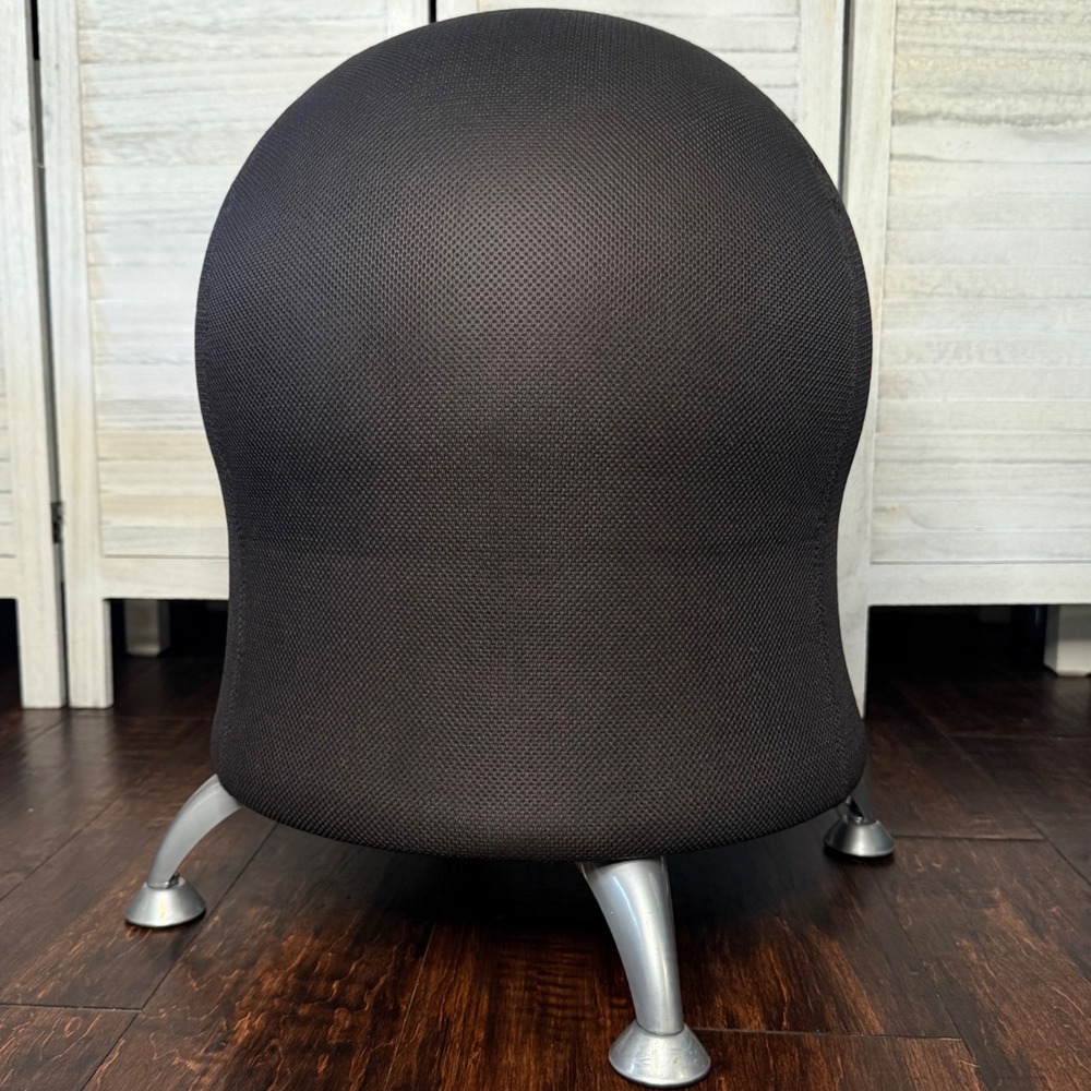 Safco Zenergy Ball Chair Black Ergonomic Mesh Active Stool Office Seat 4750BL